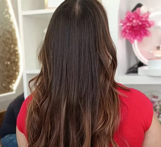 Cabelo longo e ondulado depois do tratamento